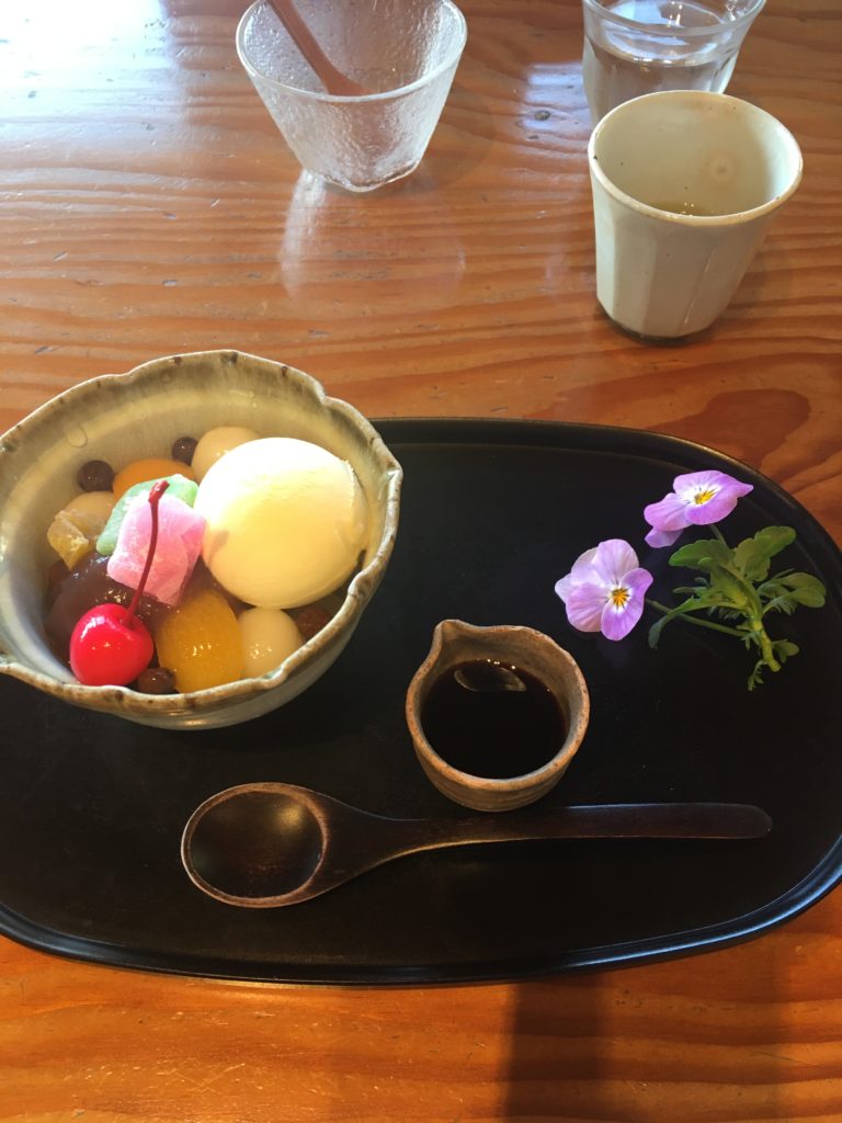 一石庵のあんみつ